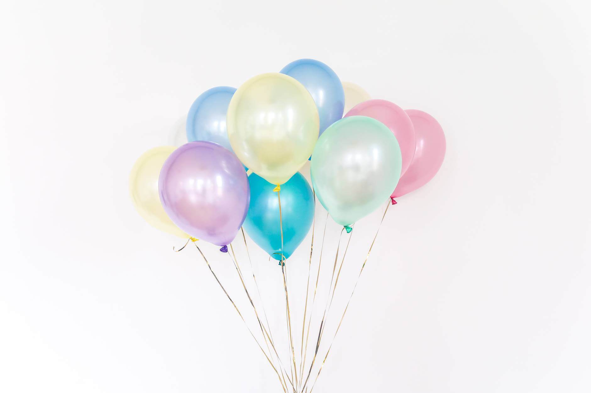 colorful pastel balloons